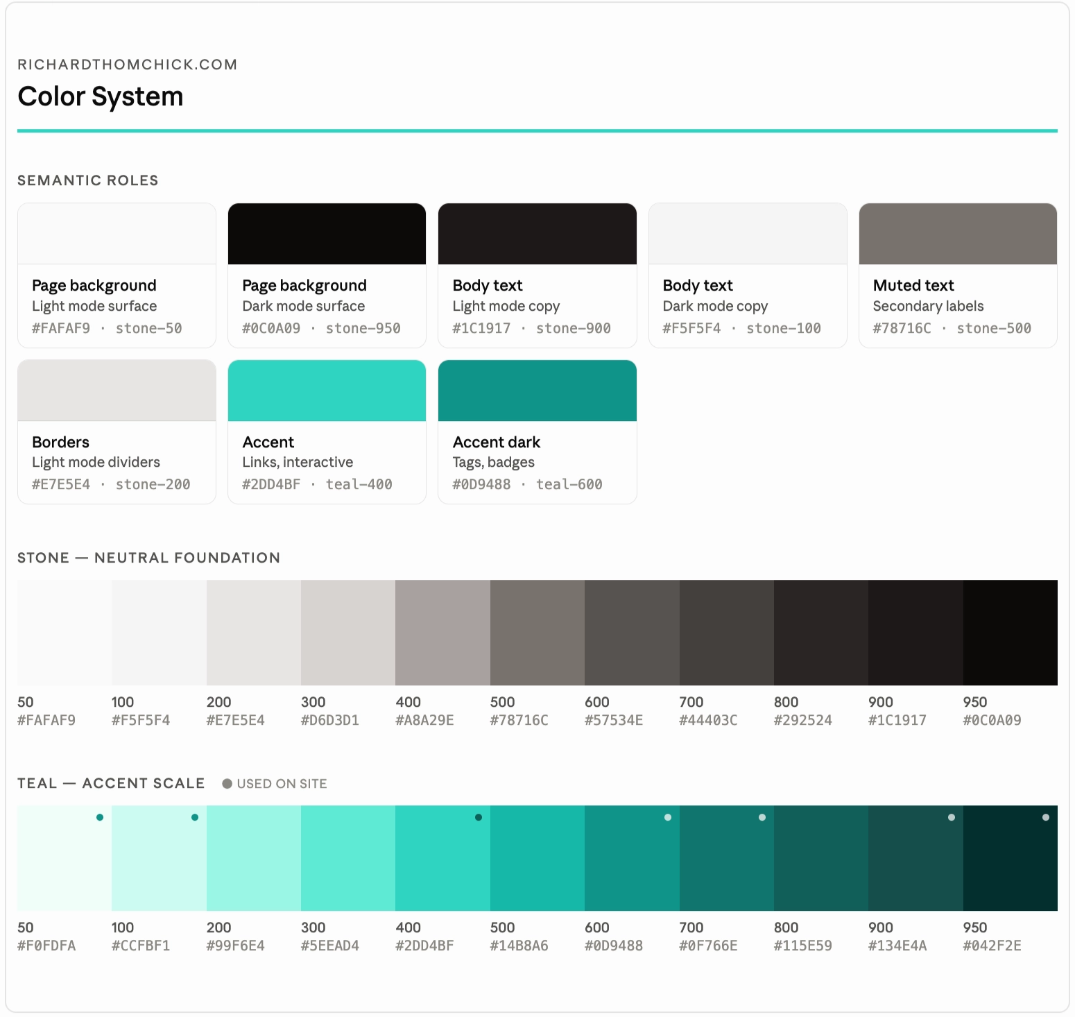 MVP homepage showing minimal typography and color system